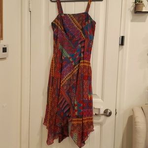 Signature by Robbie Bee Assymetrical Midi Dress Bohemian